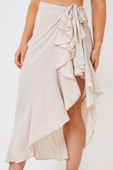 Chiffon Frill Detail Wrap Sarong
