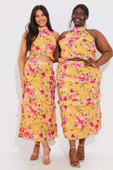 Floral Chiffon Maxi Co-Ord Skirt