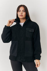 Borg Jacket With Pocket Detail