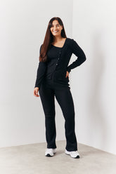 Brushed Rib Fit & Flare Co-Ord Trouser