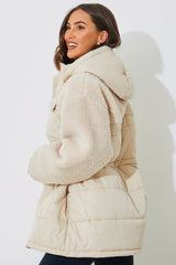 Detachable Hood Borg Puffer Coat