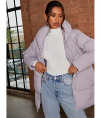 Chi Chi London Padded Puffer Coat in Grey
