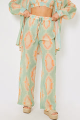 Elasticated Wide Leg Co-Ord Beach Trousers