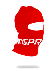 RED SPRAYGROUND LOGO SKI MASK