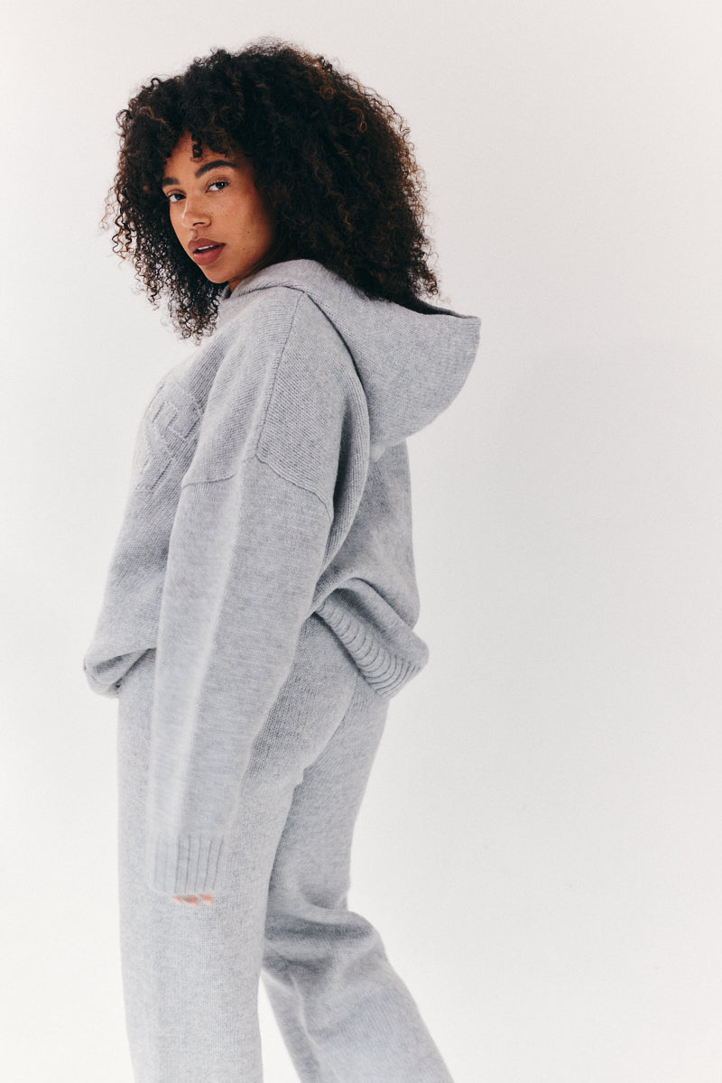 FITS Embossed Knitted Co-Ord Hoodie