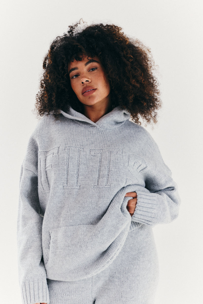 FITS Embossed Knitted Co-Ord Hoodie