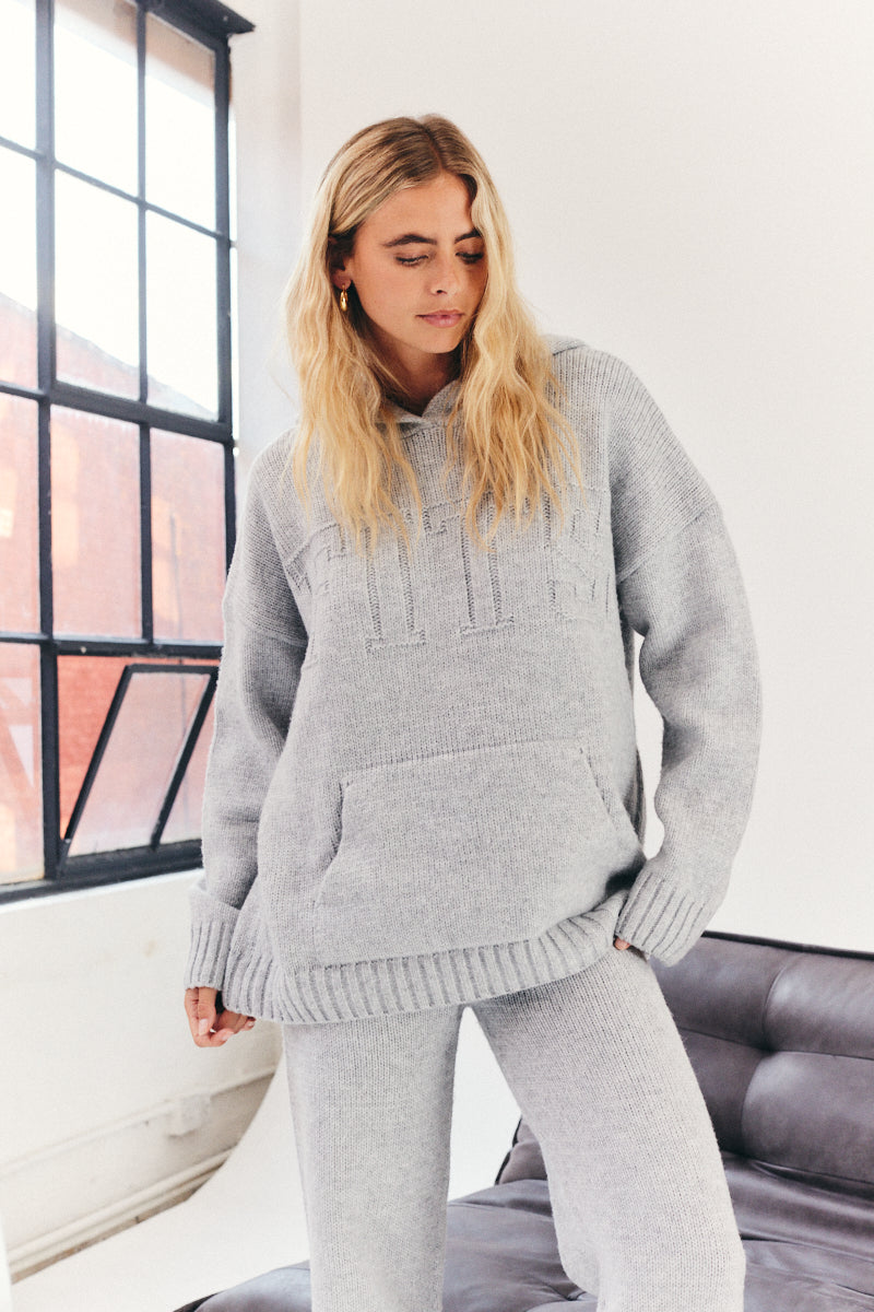 FITS Embossed Knitted Co-Ord Hoodie