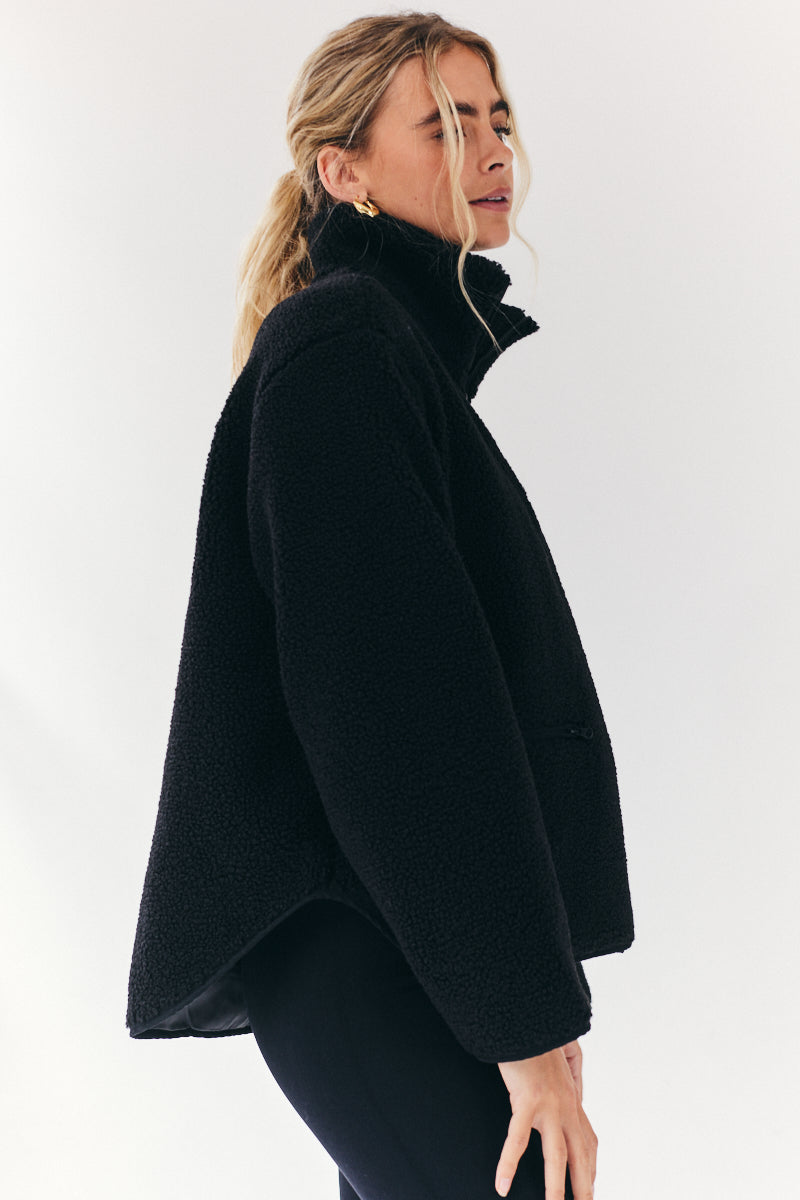Borg Lined Half Zip Up Fleece