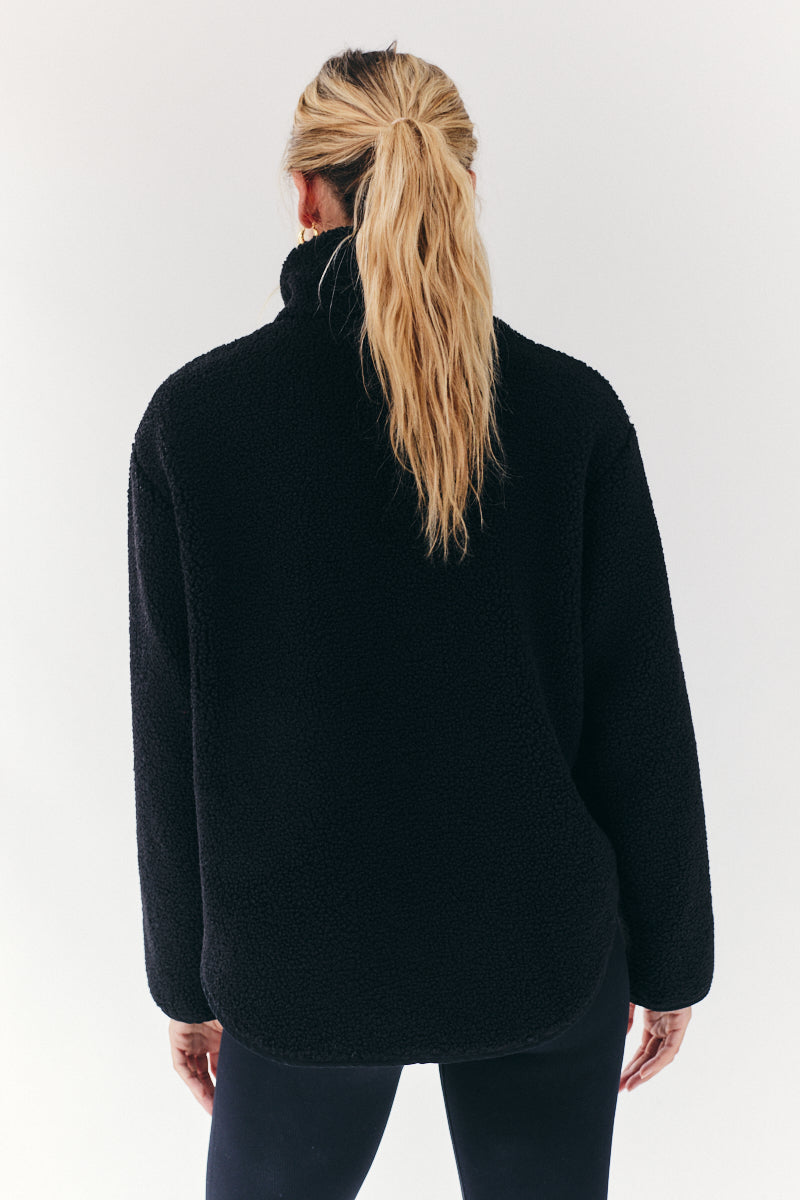Borg Lined Half Zip Up Fleece