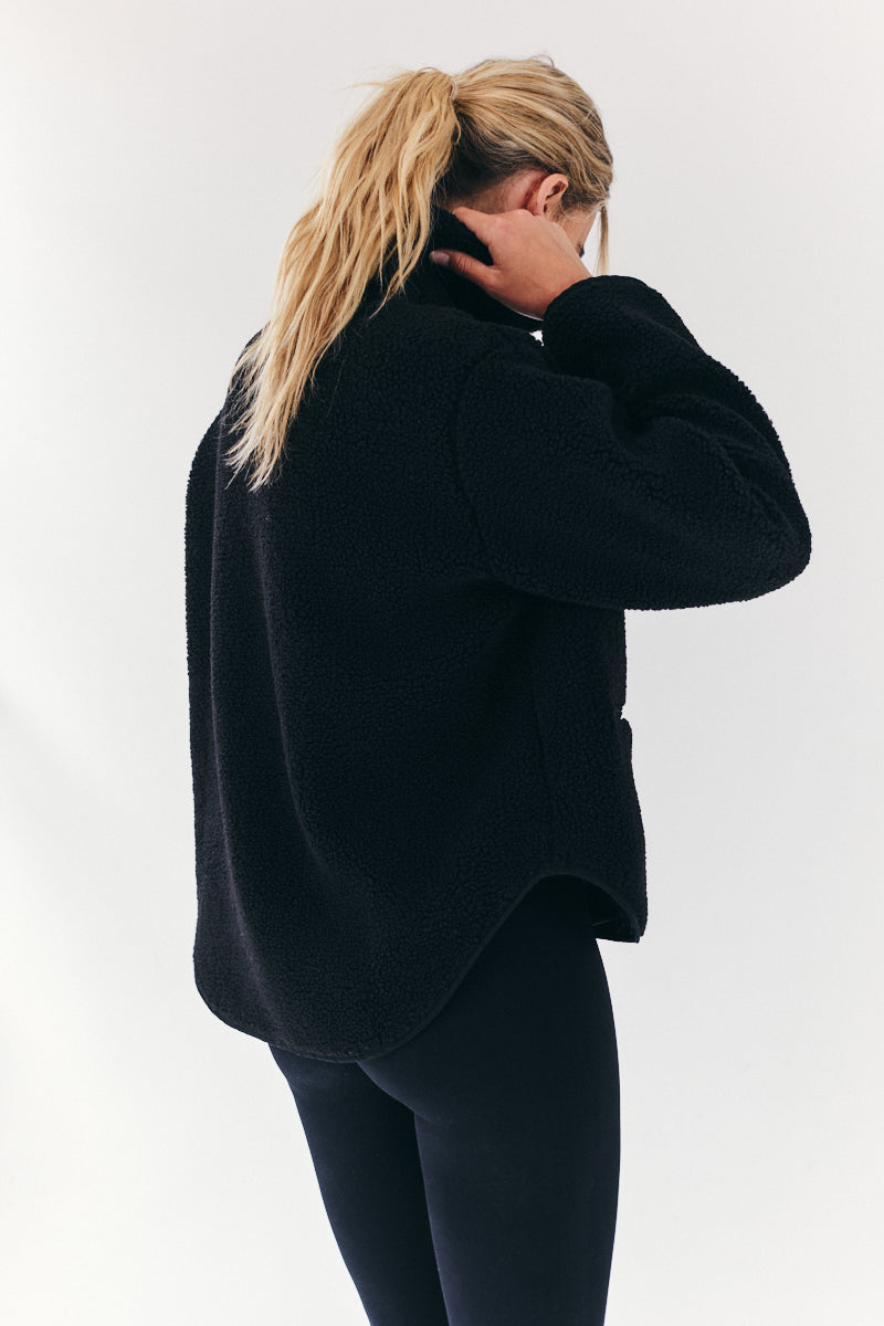 Borg Lined Half Zip Up Fleece