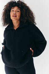 Borg Lined Half Zip Up Fleece