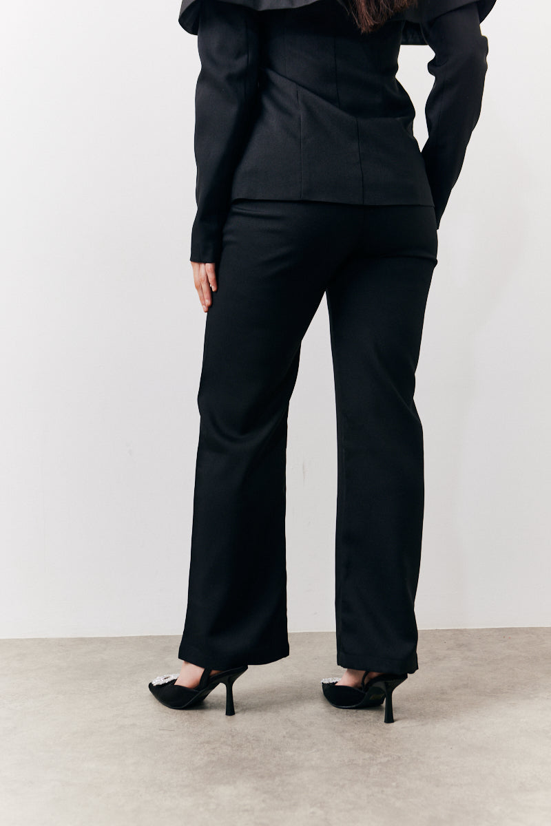 Black Tailored High Waist Trouser