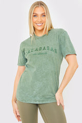 Calabasas' Acid Wash Slogan T-Shirt