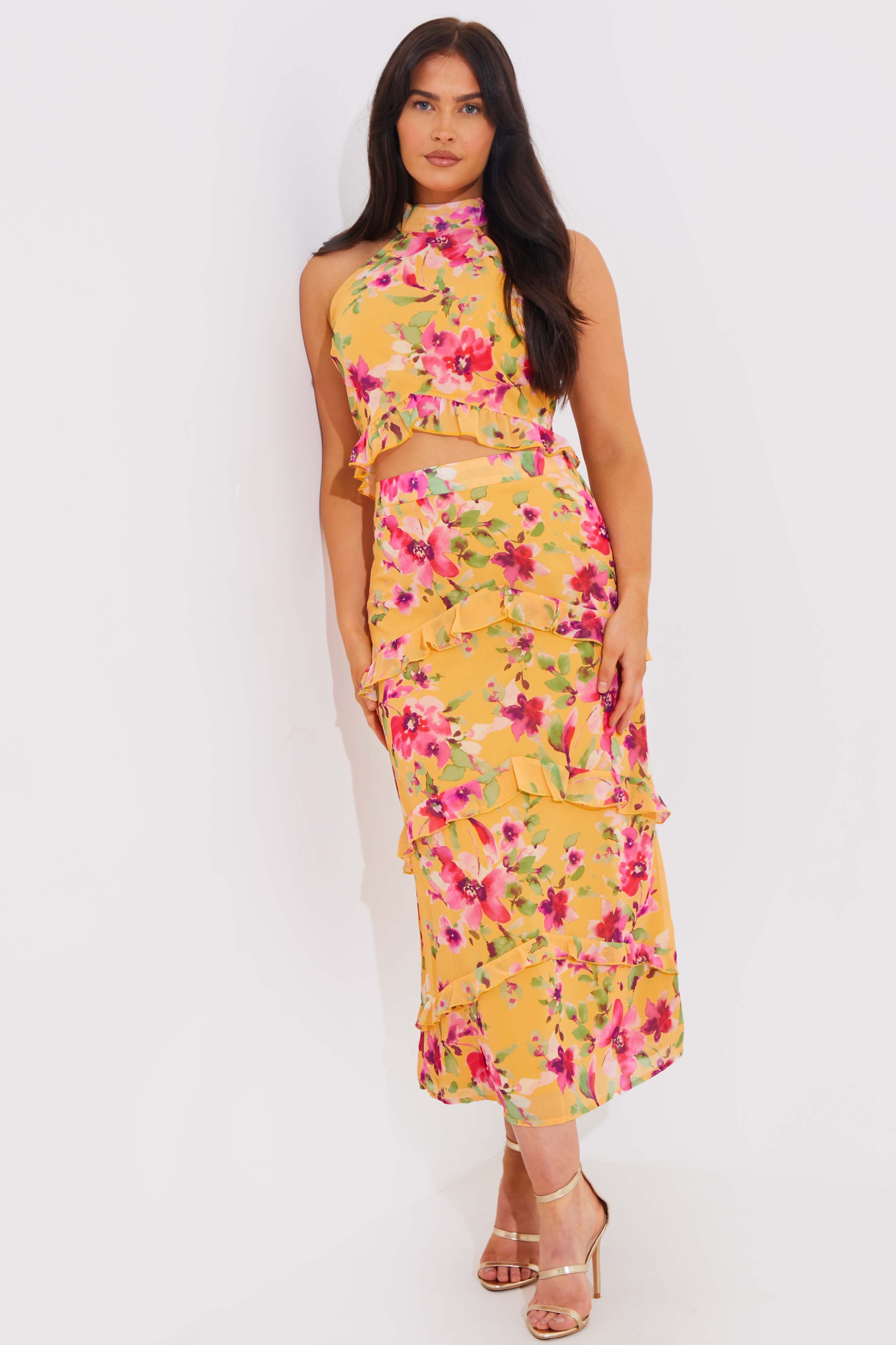 Floral Chiffon Maxi Co-Ord Skirt