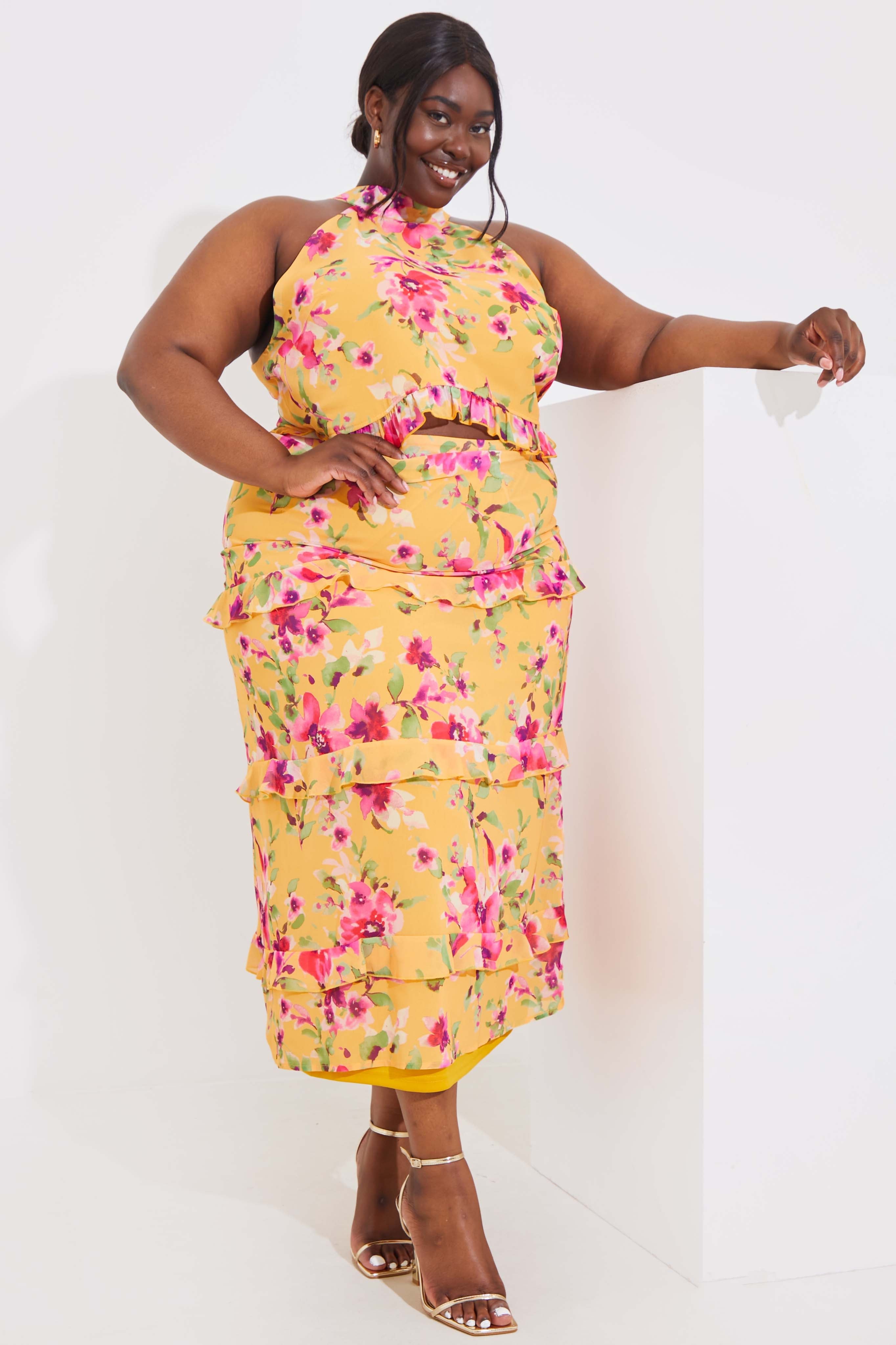 Floral Chiffon Maxi Co-Ord Skirt