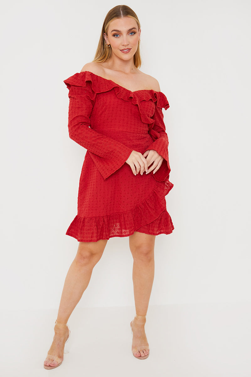 Bardot Broderie Anglaise Mini Dress