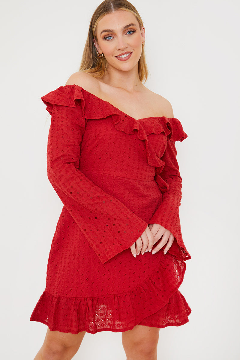 Bardot Broderie Anglaise Mini Dress