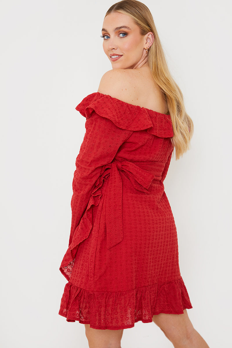 Bardot Broderie Anglaise Mini Dress