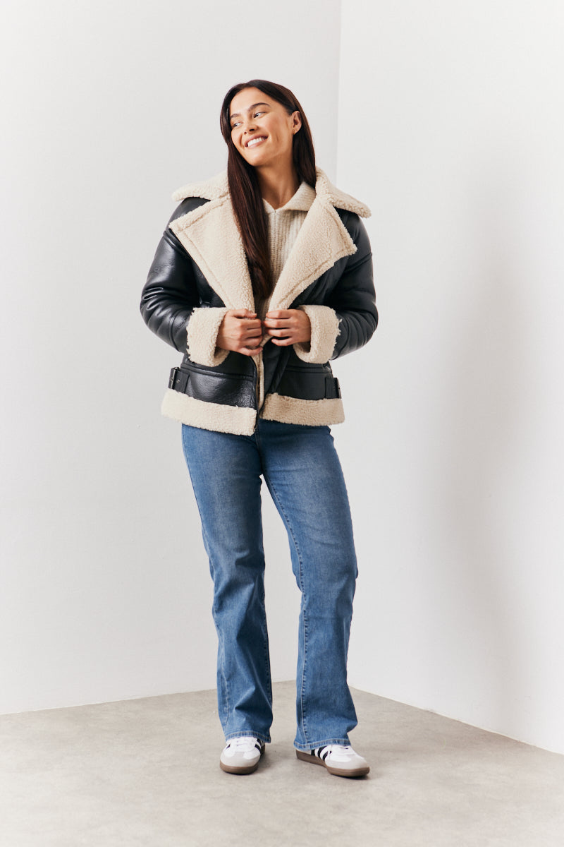 Borg Trim Aviator Jacket