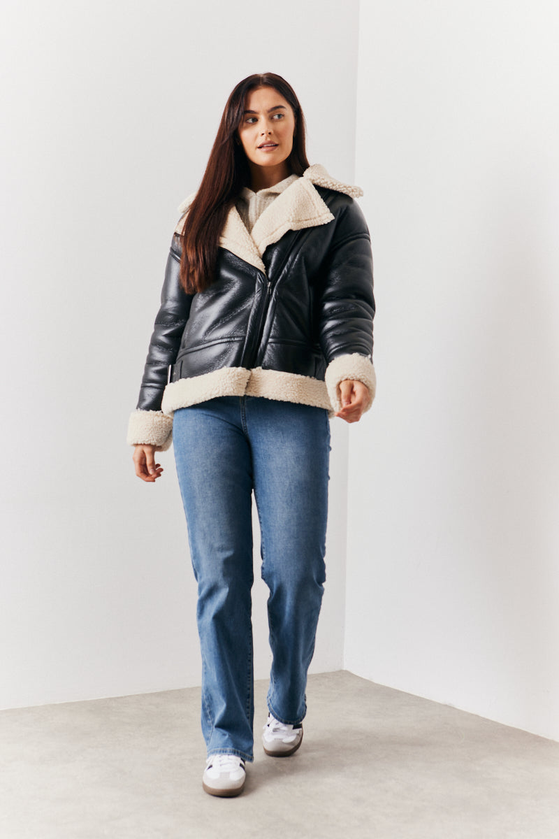 Borg Trim Aviator Jacket