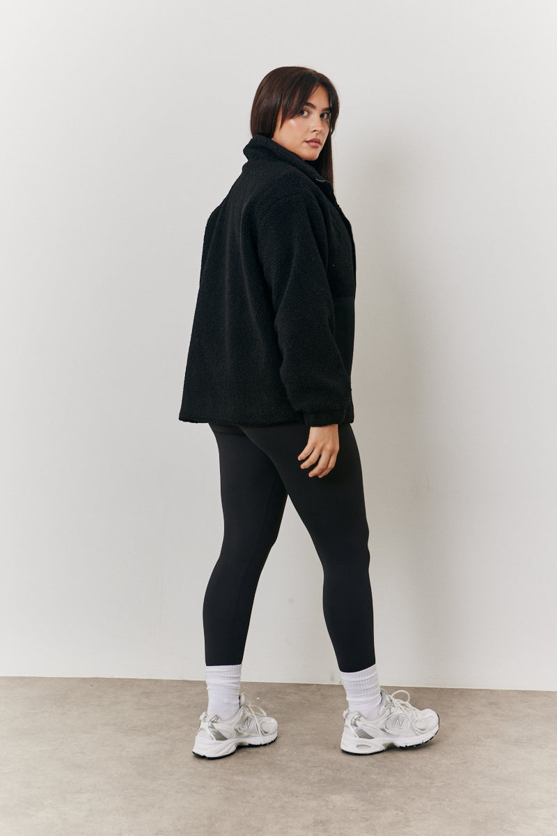 Borg Jacket With Pocket Detail
