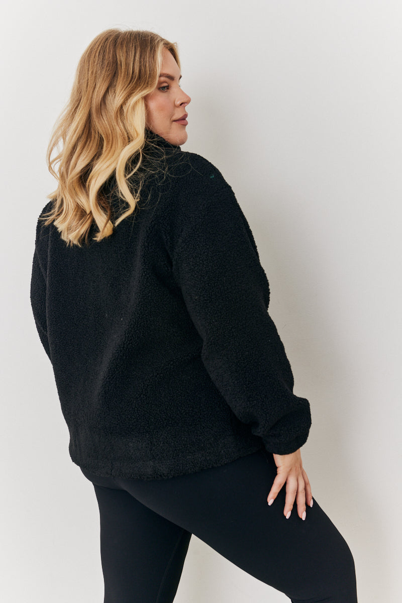 Borg Jacket With Pocket Detail