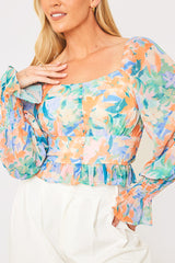 Floral Milkmaid Blouse