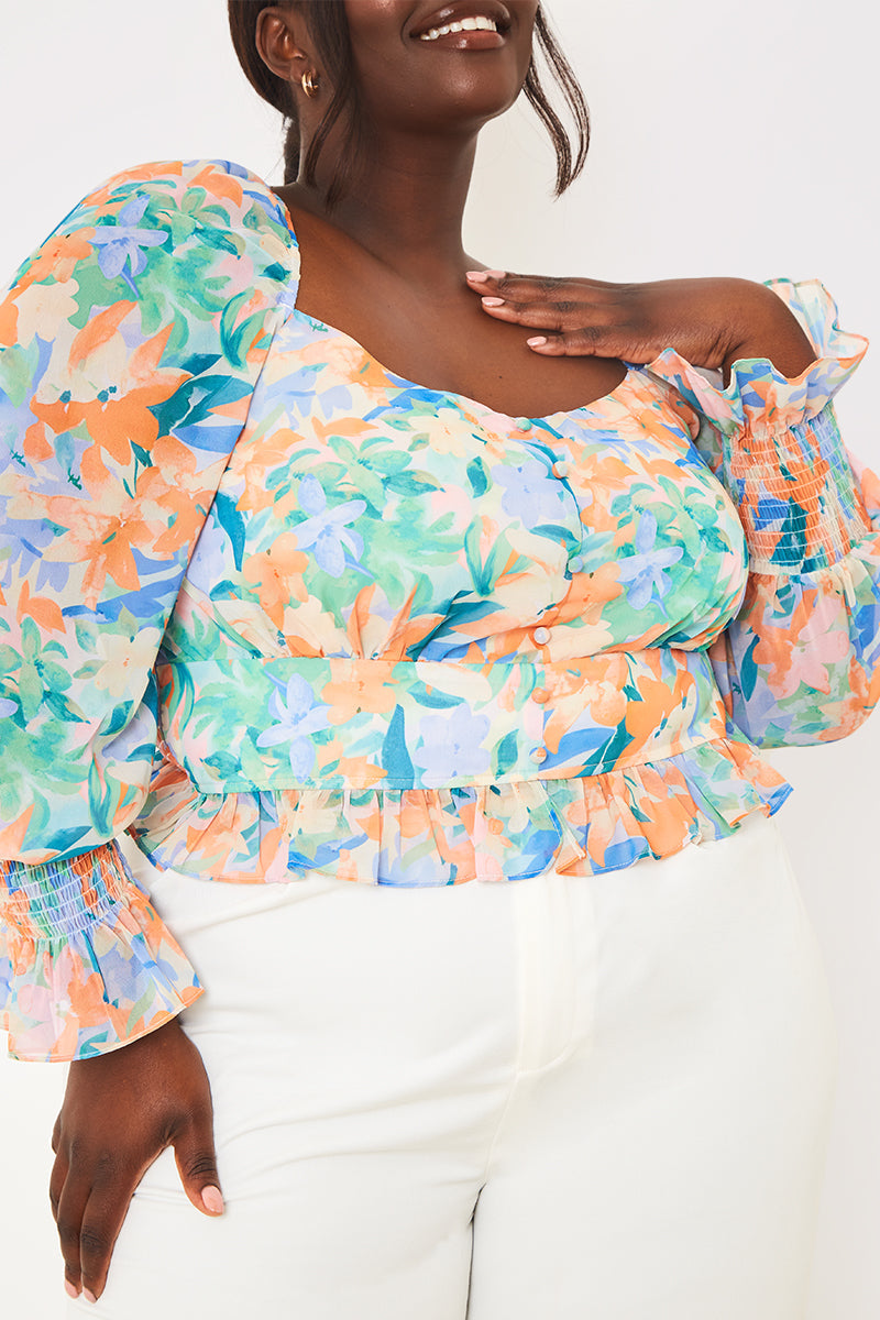 Floral Milkmaid Blouse