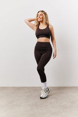 Chocolate Adjustable Sports Co-Ord Bra
