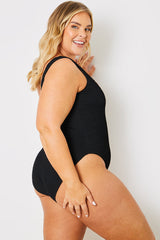 Control Crinkle Scoop Neck Swimsuit