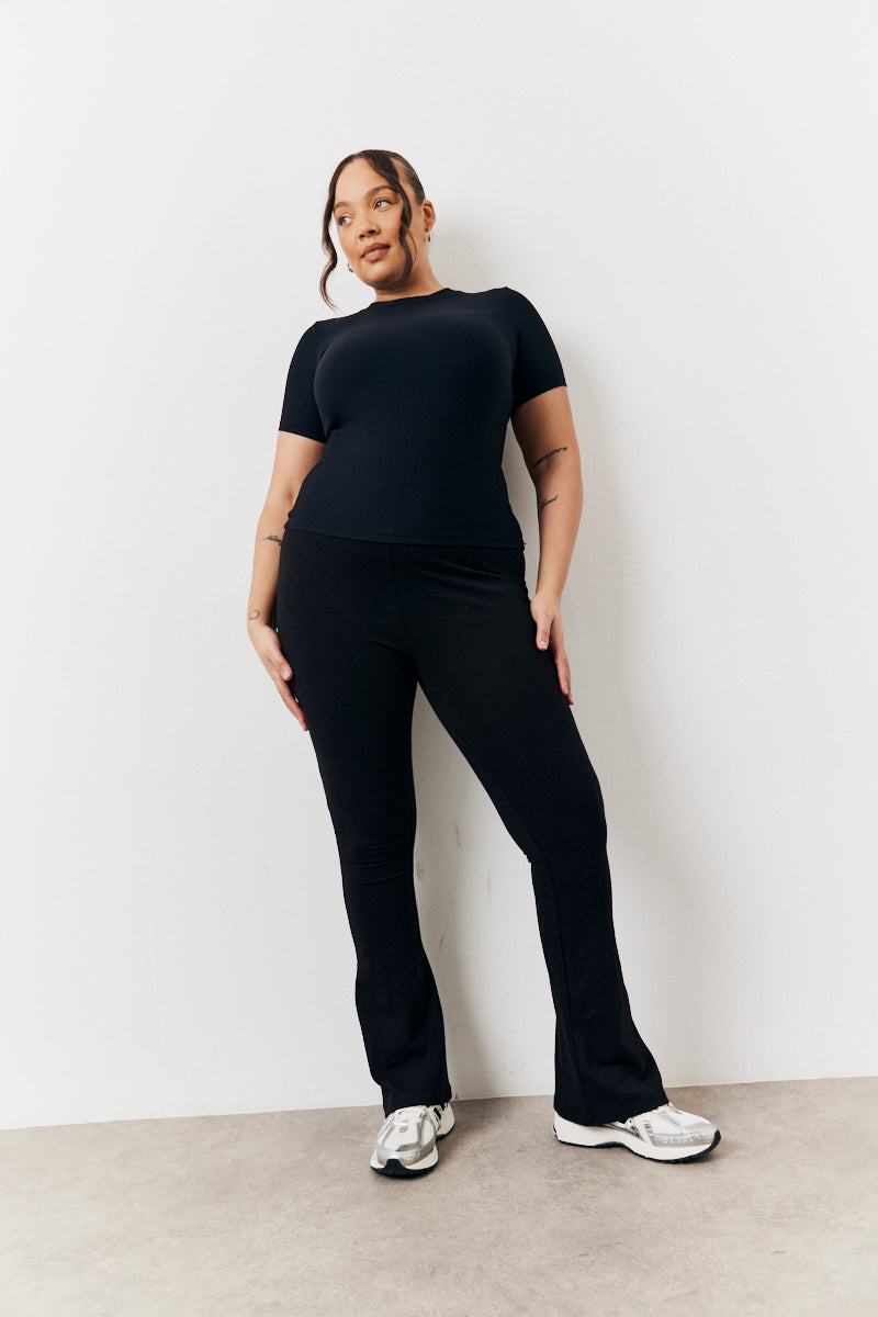 Black 2 Pack Jersey Kickflare and Legging