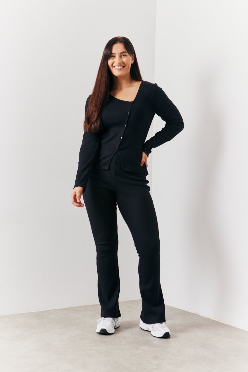 Brushed Rib Fit & Flare Co-Ord Trouser