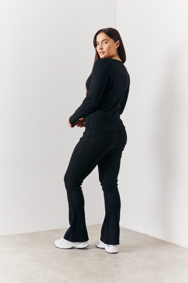 Brushed Rib Fit & Flare Co-Ord Trouser