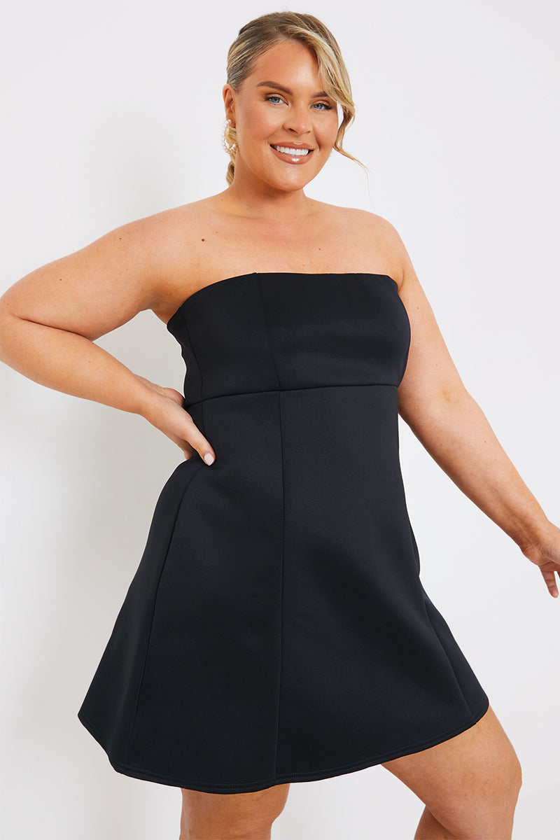 Bandeau A Line Mini Dress