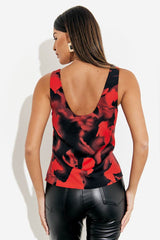 Abstract Scoop Cami Top