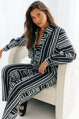 Abstract Stripe Co-Ord Shirt