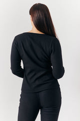 Brushed Rib Asymmetric Co-Ord Top