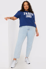 Bleach Wash Mom Jean