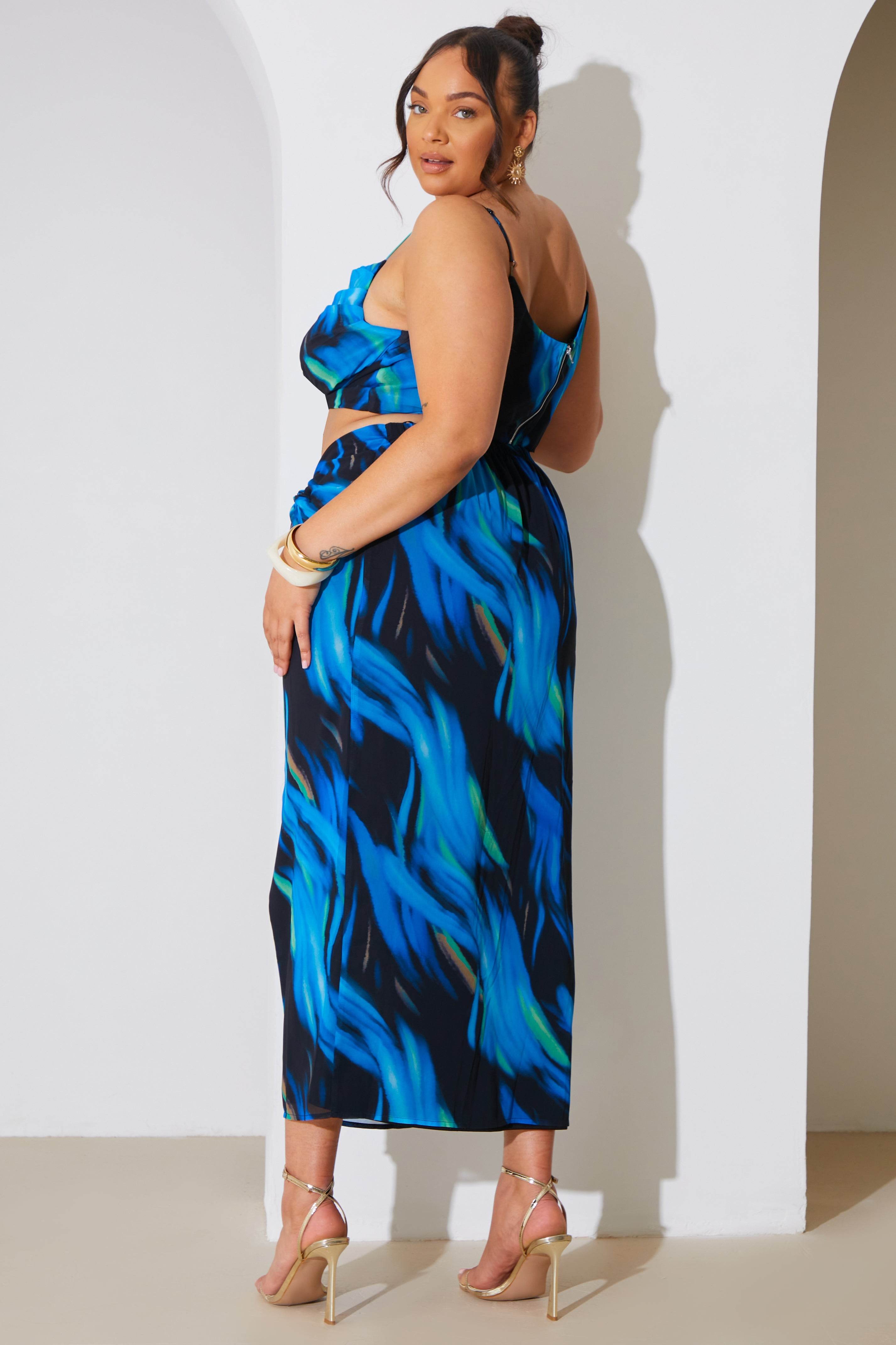 Abstract Print Maxi Co-Ord Skirt