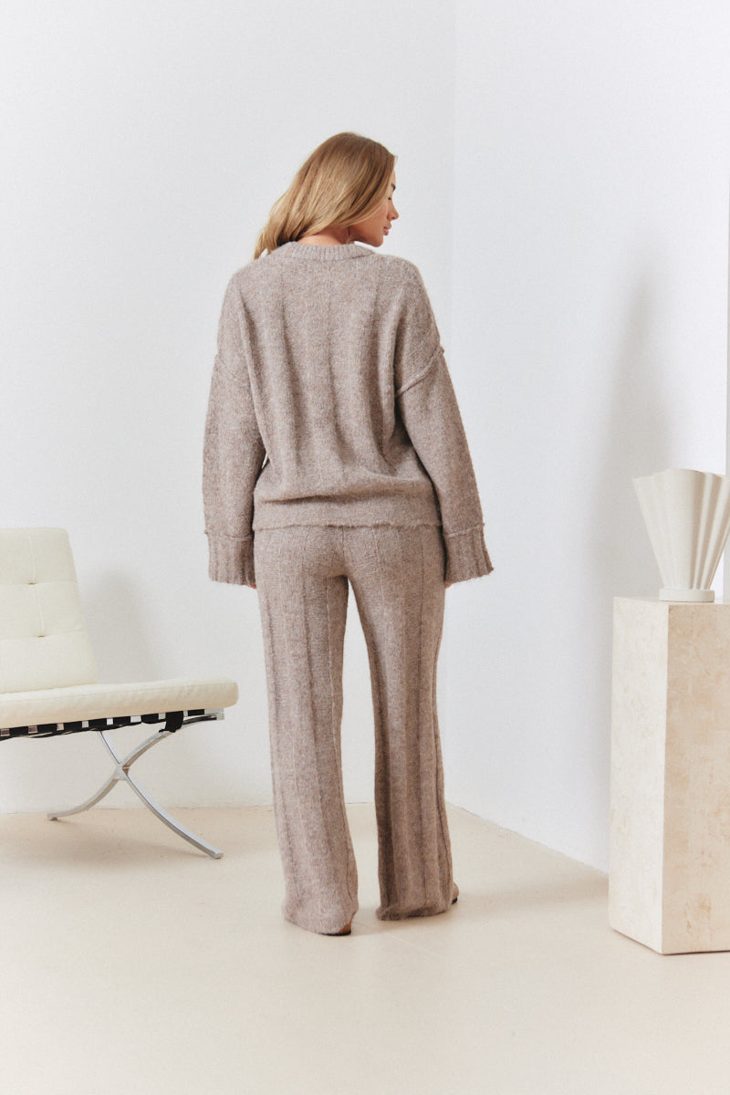 Exposed Seam Knit Co-Ord Jumper