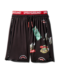 PATCH ALL-IN CORTO SWIM TRUNKS (BLACK)