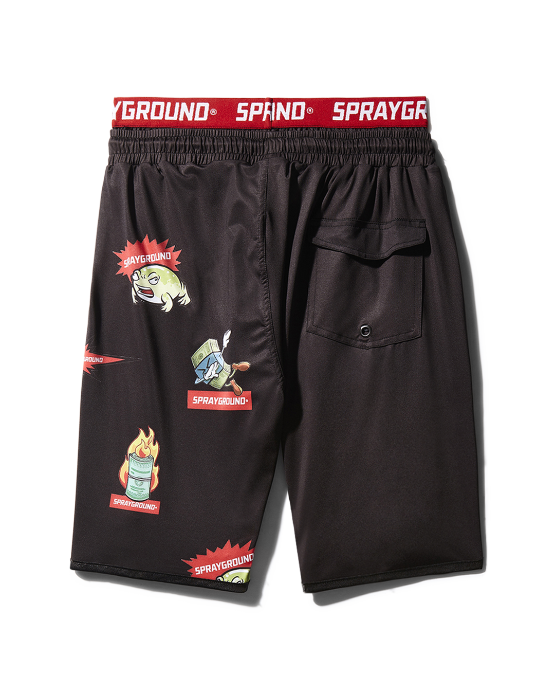 PATCH ALL-IN CORTO SWIM TRUNKS (BLACK)
