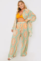 Elasticated Wide Leg Co-Ord Beach Trousers