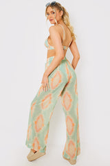 Elasticated Wide Leg Co-Ord Beach Trousers