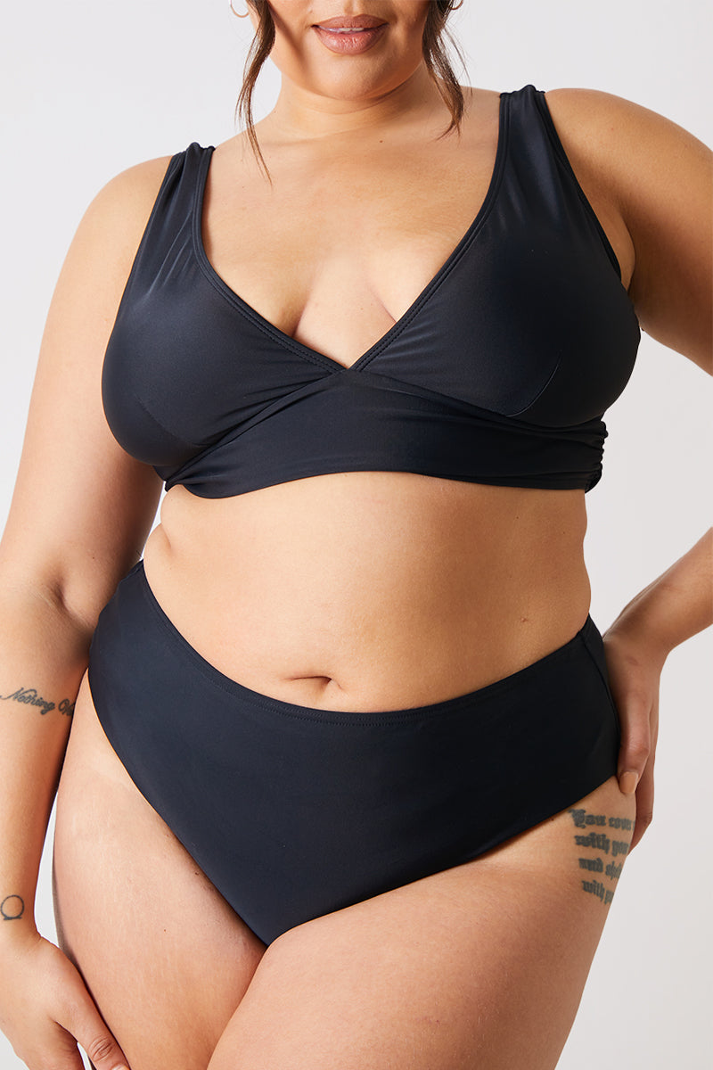 Control High Waist Full Brief Bikini Bottom