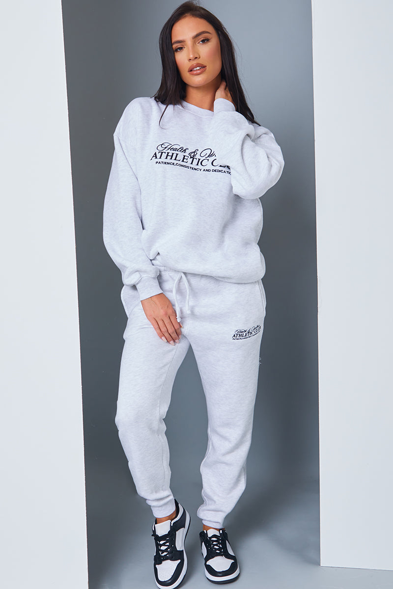 Athletic Club' Slogan Oversized Sweater