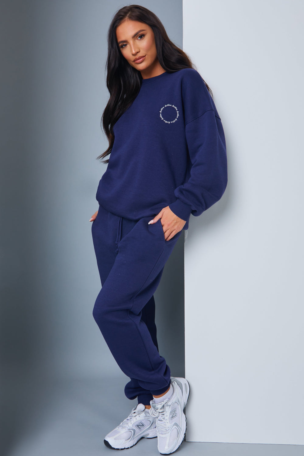 Active' Circle Slogan Sweater